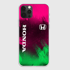 Чехол для iPhone 12 Pro с принтом NEON HONDA | НЕОН ХОНДА в Белгороде, силикон | область печати: задняя сторона чехла, без боковых панелей | auto | honda | neon | авто | автомобиль | анархия | зеленый | розовый | хонда
