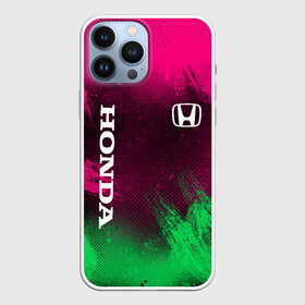 Чехол для iPhone 13 Pro Max с принтом NEON HONDA | НЕОН ХОНДА в Белгороде,  |  | auto | honda | neon | авто | автомобиль | анархия | зеленый | розовый | хонда