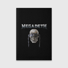 Обложка для паспорта матовая кожа с принтом Megadeth в Белгороде, натуральная матовая кожа | размер 19,3 х 13,7 см; прозрачные пластиковые крепления | megadeth | rock | trash metal | мега | мегадетх | метал | рок
