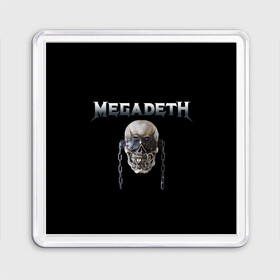 Магнит 55*55 с принтом Megadeth в Белгороде, Пластик | Размер: 65*65 мм; Размер печати: 55*55 мм | Тематика изображения на принте: megadeth | rock | trash metal | мега | мегадетх | метал | рок