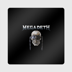 Магнит виниловый Квадрат с принтом Megadeth в Белгороде, полимерный материал с магнитным слоем | размер 9*9 см, закругленные углы | Тематика изображения на принте: megadeth | rock | trash metal | мега | мегадетх | метал | рок