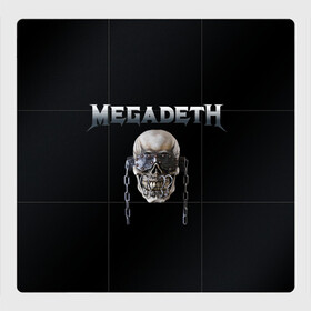 Магнитный плакат 3Х3 с принтом Megadeth в Белгороде, Полимерный материал с магнитным слоем | 9 деталей размером 9*9 см | Тематика изображения на принте: megadeth | rock | trash metal | мега | мегадетх | метал | рок