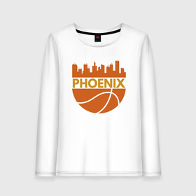 Женский лонгслив хлопок с принтом Phoenix в Белгороде, 100% хлопок |  | basketball | mvp | nba | phoenix | sport | streetball | suns | аризона | баскетбол | игра | крис пол | мяч | нба | санс | спорт | стритбол | тренер | финикс | чемпион