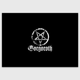 Поздравительная открытка с принтом Gorgoroth в Белгороде, 100% бумага | плотность бумаги 280 г/м2, матовая, на обратной стороне линовка и место для марки
 | blackmetal | gorgoroth | metal | rock | блэк метал | горгоротх | группы | рок | роцк