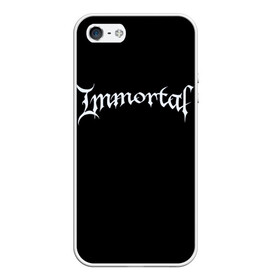 Чехол для iPhone 5/5S матовый с принтом Immortal в Белгороде, Силикон | Область печати: задняя сторона чехла, без боковых панелей | black metal | immortal | rock | иммортал | метал | рок