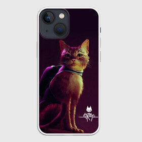 Чехол для iPhone 13 mini с принтом Stray Game 2021 в Белгороде,  |  | Тематика изображения на принте: 2021 | cat | cyberpunk | game | stray | бродилка | бродить | бродячий | киберпанк | кот | стрей | стрэй