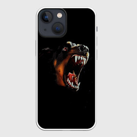 Чехол для iPhone 13 mini с принтом РОТВЕЙЛЕР в Белгороде,  |  | animal | dog | evil | fury | домашние | животные | звери | злой | зубы | клыки | пасть | пес | ротвейлер | собака | ярость