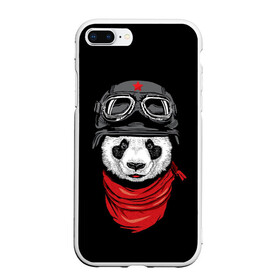 Чехол для iPhone 7Plus/8 Plus матовый с принтом Панда Танкист  в Белгороде, Силикон | Область печати: задняя сторона чехла, без боковых панелей | animal | funny | panda | военный | животные | звери | милые | очки | панда | прикол | хипстер