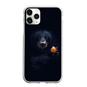 Чехол для iPhone 11 Pro матовый с принтом Медведь в Белгороде, Силикон |  | животные | защита | когти | медведь | сила | черный