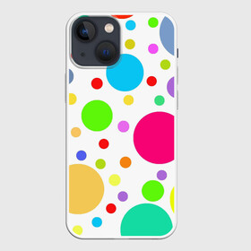 Чехол для iPhone 13 mini с принтом Polka dot в Белгороде,  |  | dotted | в горошек | зелёный | красный | разноцветный | синий | узор