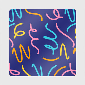 Магнит виниловый Квадрат с принтом Одноцветная ячейка в Белгороде, полимерный материал с магнитным слоем | размер 9*9 см, закругленные углы | Тематика изображения на принте: крем | радостный праздник | спагетти | хлопок | цветная бумага