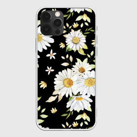 Чехол для iPhone 12 Pro Max с принтом Ромашки на черном фоне в Белгороде, Силикон |  | девушкам | девушке | природа | ромахи | ромашки | рошамшка | цветочки | цветы