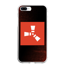 Чехол для iPhone 7Plus/8 Plus матовый с принтом РАСТ - Глитч в Белгороде, Силикон | Область печати: задняя сторона чехла, без боковых панелей | facepunch | game | games | logo | rust | shooter | survival | выживание | глитч | игра | раст