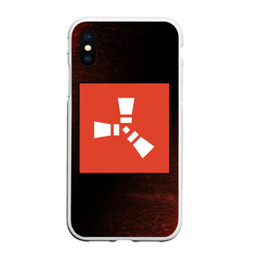 Чехол для iPhone XS Max матовый с принтом РАСТ - Глитч в Белгороде, Силикон | Область печати: задняя сторона чехла, без боковых панелей | facepunch | game | games | logo | rust | shooter | survival | выживание | глитч | игра | раст