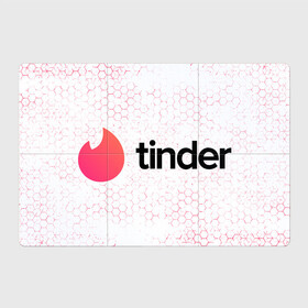 Магнитный плакат 3Х2 с принтом Tinder - Honeycomb в Белгороде, Полимерный материал с магнитным слоем | 6 деталей размером 9*9 см | Тематика изображения на принте: app | application | fire | logo | symbol | tinder | знакомства | лого | любовь | огонек | приложение | символ | соты | тиндер