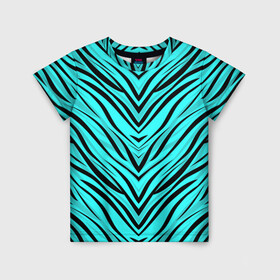 Детская футболка 3D с принтом Абстратный полосатый узор  в Белгороде, 100% гипоаллергенный полиэфир | прямой крой, круглый вырез горловины, длина до линии бедер, чуть спущенное плечо, ткань немного тянется | абстрактный | в полоску | зебра | летний | полосатый | современный | тигровый