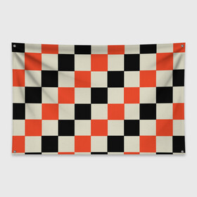 Флаг-баннер с принтом Образец шахматной доски в Белгороде, 100% полиэстер | размер 67 х 109 см, плотность ткани — 95 г/м2; по краям флага есть четыре люверса для крепления | блоки | вектор | геометрический | графический | модульный | символ | узор | шахматная доска