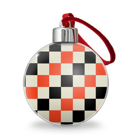 Ёлочный шар с принтом Образец шахматной доски в Белгороде, Пластик | Диаметр: 77 мм | блоки | вектор | геометрический | графический | модульный | символ | узор | шахматная доска