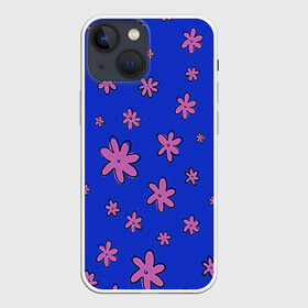 Чехол для iPhone 13 mini с принтом Цветочки рисованные в Белгороде,  |  | fashion | flower | девушкам | детская | детям | мода | ромашки | фэшн | цветок | цветочки | цветы