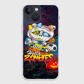 Чехол для iPhone 13 mini с принтом Hello Zombies в Белгороде,  |  | hello kitty | hello zombies | зомбак | зомби | китти | ужасы | хеллоуин | хэллоуин