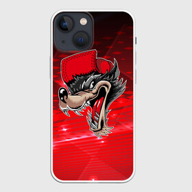 Чехол для iPhone 13 mini с принтом Волк в бейсболке в Белгороде,  |  | wolf | волки | клыки | серый волк | хищник