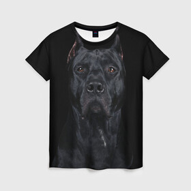 Женская футболка 3D с принтом Кане-корсо | собака в Белгороде, 100% полиэфир ( синтетическое хлопкоподобное полотно) | прямой крой, круглый вырез горловины, длина до линии бедер | Тематика изображения на принте: dog | домашние животные | кане корсо | питбуль | собака | собаки