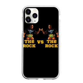 Чехол для iPhone 11 Pro матовый с принтом The ROCK VS The ROCK в Белгороде, Силикон |  | Тематика изображения на принте: versus | двойники | дуэйн джонсон | жёлтый | пояс | скала против скалы | чёрный