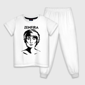 Детская пижама хлопок с принтом ZEMFIRA эскиз портрет в Белгороде, 100% хлопок |  брюки и футболка прямого кроя, без карманов, на брюках мягкая резинка на поясе и по низу штанин
 | Тематика изображения на принте: group | russian rock | zemfira | zемфира | автор исполнитель | группа | женский | земфира | земфирка | земфирочка | инди рок | композитор | певица | писательница | поп рок | поэтесса | рамазанова | русский рок