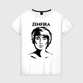 Женская футболка хлопок с принтом ZEMFIRA эскиз портрет в Белгороде, 100% хлопок | прямой крой, круглый вырез горловины, длина до линии бедер, слегка спущенное плечо | group | russian rock | zemfira | zемфира | автор исполнитель | группа | женский | земфира | земфирка | земфирочка | инди рок | композитор | певица | писательница | поп рок | поэтесса | рамазанова | русский рок