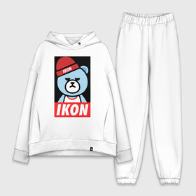 Женский костюм хлопок Oversize с принтом IKON YG Bear Dope в Белгороде,  |  | ikon yg bear dope | korean | kpop | obey | медведь | подчинись | подчиняйся