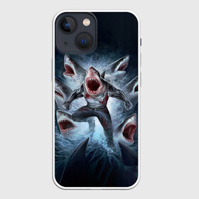 Чехол для iPhone 13 mini с принтом АКУЛА МОНСТР в Белгороде,  |  | animals | beast | f8sh | hungry | monstr | ocean | sea | shark | акула | животные | звери | монстр | море | океан | рыба | флот | хищник