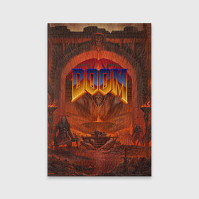 Обложка для паспорта матовая кожа с принтом DOOM | ДУМ (Z) в Белгороде, натуральная матовая кожа | размер 19,3 х 13,7 см; прозрачные пластиковые крепления | Тематика изображения на принте: demons | devil | doom | doom eternal | doom slayer | hell | slayer | ад | вега | демоны | дум | икона греха | какодемон | манкубус | солдат рока | элементаль боли