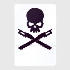 Магнитный плакат 2Х3 с принтом Warhammer Roger в Белгороде, Полимерный материал с магнитным слоем | 6 деталей размером 9*9 см | Тематика изображения на принте: chainsword | jolly roger | pirate | skull | warhammer | вархаммер | пиломеч | пиратский флаг | череп