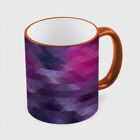 Кружка с полной запечаткой с принтом Фиолетово-бордовый узор  в Белгороде, керамика | ёмкость 330 мл | абстрактный | креативный | молодежный | полигональный популярный | современный | текстура | темно фиолетовый | узор