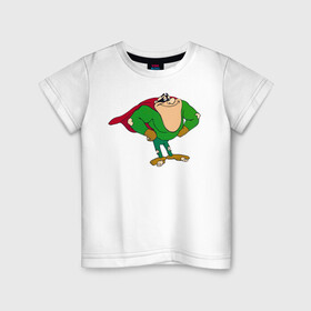 Детская футболка хлопок с принтом Boogerman в Белгороде, 100% хлопок | круглый вырез горловины, полуприлегающий силуэт, длина до линии бедер | boogerman | dendy | games | retro | sega | superhero | бугермэн | дэнди | игры | классика | ретро | сега | супергерой