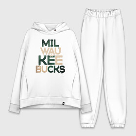 Женский костюм хлопок Oversize с принтом Milwaukee Bucks в Белгороде,  |  | antetokounmpo | basketball | bucks | giannis | milwaukee | mvp | nba | sport | streetball | адетокумбо | бакс | баскетбол | игра | милуоки | мяч | нба | олень | спорт | стритбол | тренер | чемпион | янис