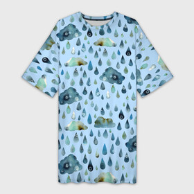 Платье-футболка 3D с принтом Дождливая осень.Тучки и дождь в Белгороде,  |  | Тематика изображения на принте: pattern | rain | sun | глобальное потепление | дождливо | дождливый | дождь | загрязнение | капли | ливень | морось | непогода | облака | осенний | осень | паттерн | погода | природа | проливной | тучи | экология