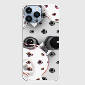 Чехол для iPhone 13 Pro Max с принтом они наблюдают за тобой в Белгороде,  |  | apple | distortion | eye | eyes | follow | lens | look | observe | pattern | pry | pupil | see | видеть | глаз | глаза | зрачок | искажение | линза | наблюдать | око | паттерн | подглядывать | следить | слежка | смотреть | узор | яблоко