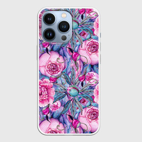 Чехол для iPhone 13 Pro с принтом Волшебный сад с пионами в Белгороде,  |  | peonies | peony | волшебный | пион | пионы | сад | сказка | сказочный | цветочки | цветочный | цветы