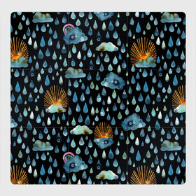 Магнитный плакат 3Х3 с принтом Дождливая осень.Солнце, облака в Белгороде, Полимерный материал с магнитным слоем | 9 деталей размером 9*9 см | Тематика изображения на принте: autumn | pattern | raibow | rain | raindrops | sun | watercolor | акварель | дизайн | дождливый | дождь | закат | капли | коллаж | ливень | морось | непогода | облака | осень | паттерн | погода | природа | радуга | рассвет | солнце