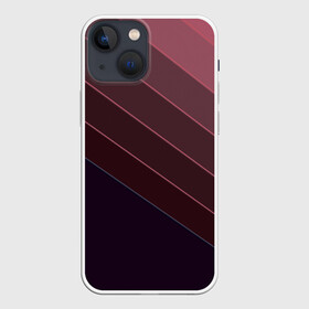 Чехол для iPhone 13 mini с принтом Коричнево фиолетовый узор в Белгороде,  |  | Тематика изображения на принте: абстрактный | геометрический | диагональный узор | коричневый | косые полосы | современный | фиолетовый | шоколадный