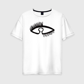 Женская футболка хлопок Oversize с принтом Око Баланса  в Белгороде, 100% хлопок | свободный крой, круглый ворот, спущенный рукав, длина до линии бедер
 | глаза | иллюминаты | мистика | символизм | символы | узоры