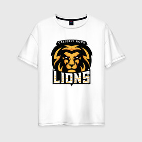 Женская футболка хлопок Oversize с принтом Lions в Белгороде, 100% хлопок | свободный крой, круглый ворот, спущенный рукав, длина до линии бедер
 | animal | cat | lion | африка | животные | зверь | кот | кошка | лев | львенок | львица | тигр | хищник | царь