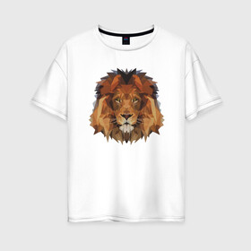 Женская футболка хлопок Oversize с принтом Father Lion в Белгороде, 100% хлопок | свободный крой, круглый ворот, спущенный рукав, длина до линии бедер
 | animal | cat | lion | африка | животные | зверь | кот | кошка | лев | львенок | львица | тигр | хищник | царь