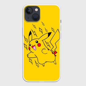 Чехол для iPhone 13 с принтом Летящий Пикачу в Белгороде,  |  | anime | pikachu | pokemon | poket monster | poketmon | аниме | анимэ | карманные монстры | пикачу | покемон