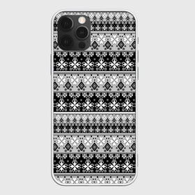 Чехол для iPhone 12 Pro Max с принтом Черно-белый орнамент  в Белгороде, Силикон |  | Тематика изображения на принте: молодежный | мужской | орнамент | полосы | скандинавский | современный | черно белый | этнический