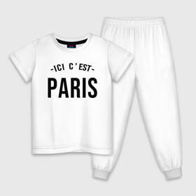 Детская пижама хлопок с принтом PARIS SAINT-GERMAIN в Белгороде, 100% хлопок |  брюки и футболка прямого кроя, без карманов, на брюках мягкая резинка на поясе и по низу штанин
 | black | champion | football | france | germain | leo | lionel | mbappe | mesi | messi | neymar | paris | psg | saint | soccer | sport | team | white | лео | леонель | лионель | лионель месси | мбаппе | меси | месси | надпись | неймар | париж | псж | спорт