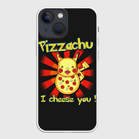 Чехол для iPhone 13 mini с принтом Пиццачу в Белгороде,  |  | anime | pikachu | pizza | pokemon | poket monster | poketmon | аниме | анимэ | карманные монстры | пикачу | пицца | покемон