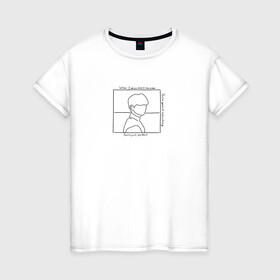 Женская футболка хлопок с принтом Decalcomania в Белгороде, 100% хлопок | прямой крой, круглый вырез горловины, длина до линии бедер, слегка спущенное плечо | 2u | cover | jungkook | декалькомания | чонгук
