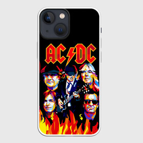 Чехол для iPhone 13 mini с принтом AC DC HIGHWAY TO HELL в Белгороде,  |  | ac dc | angus young. | back in black | brian johnson | hells bells | highway to hell | rock | thunderstruck | tnt | ангус янг | брайан джонсон | группа | музыка | рок | эйси диси